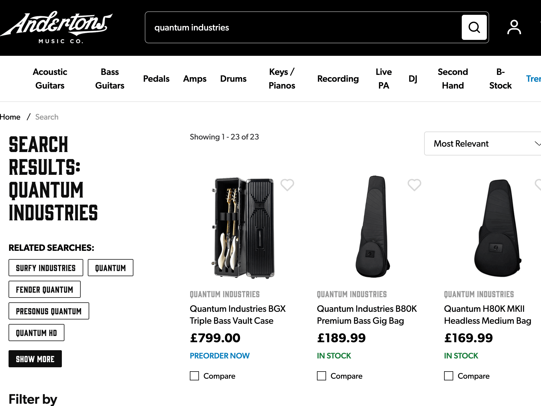 Andertons Music Co joins Quantum Industries for the UK - QUANTUM INDUSTRIES
