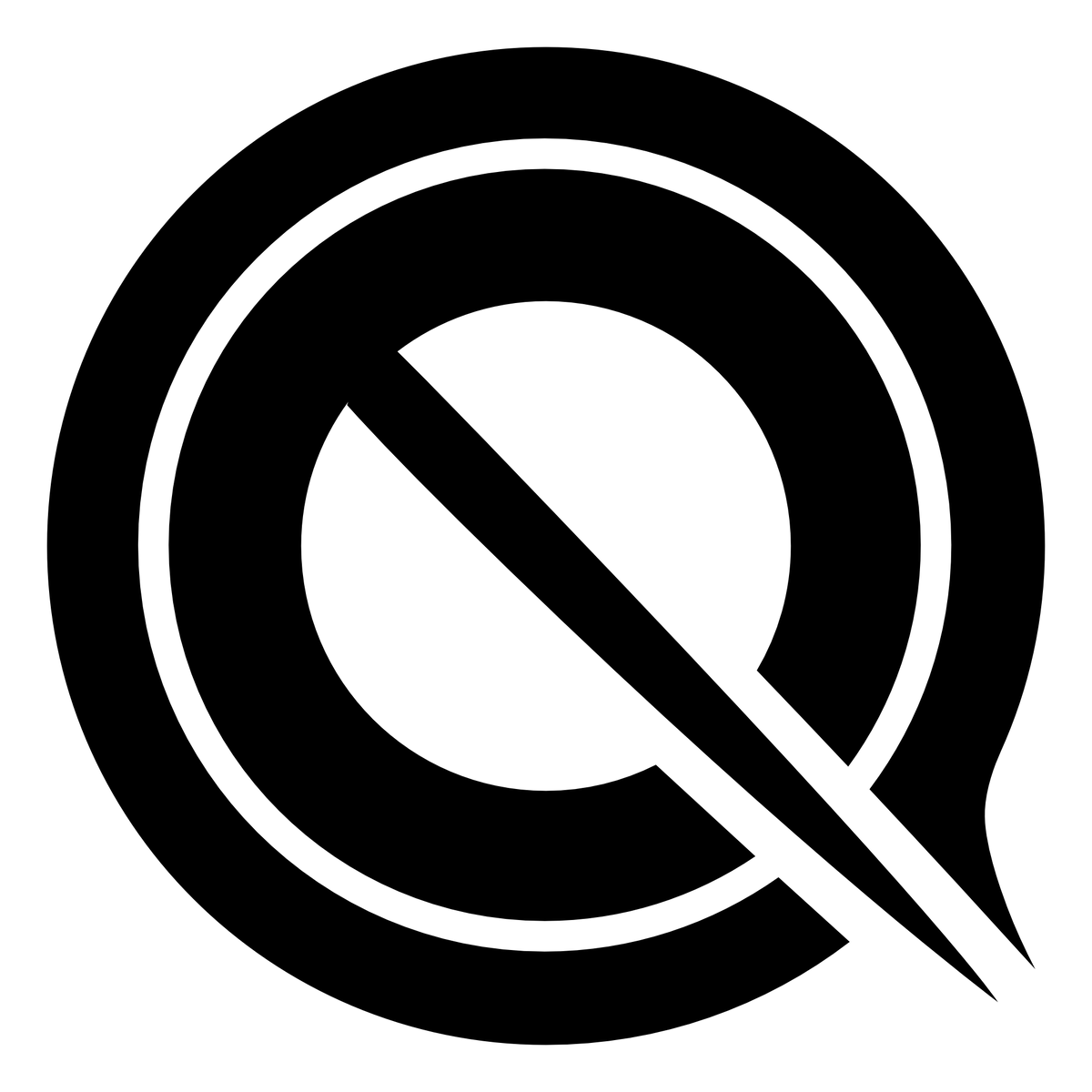 Quantum Industries Q Icon Logo Black